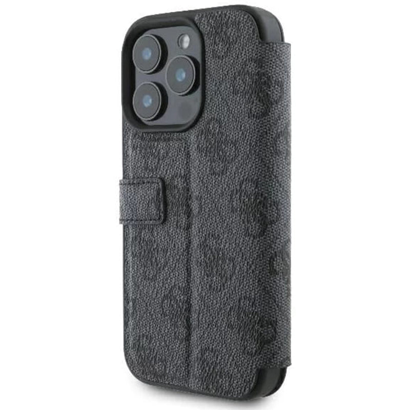 Калъф за Apple iPhone 16 Pro, Guess, 4G Book, Черен