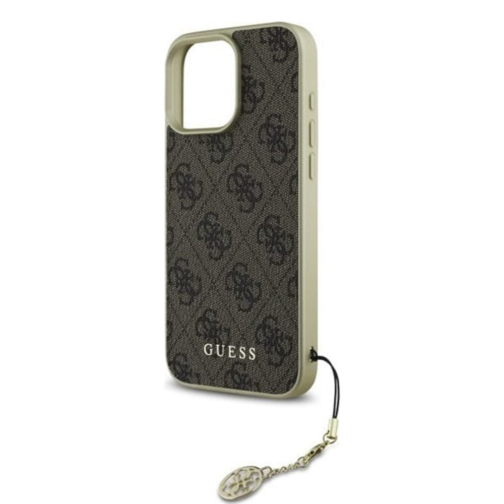 Калъф за Apple iPhone 16 Pro, Guess, 4G Charm, Кафяв