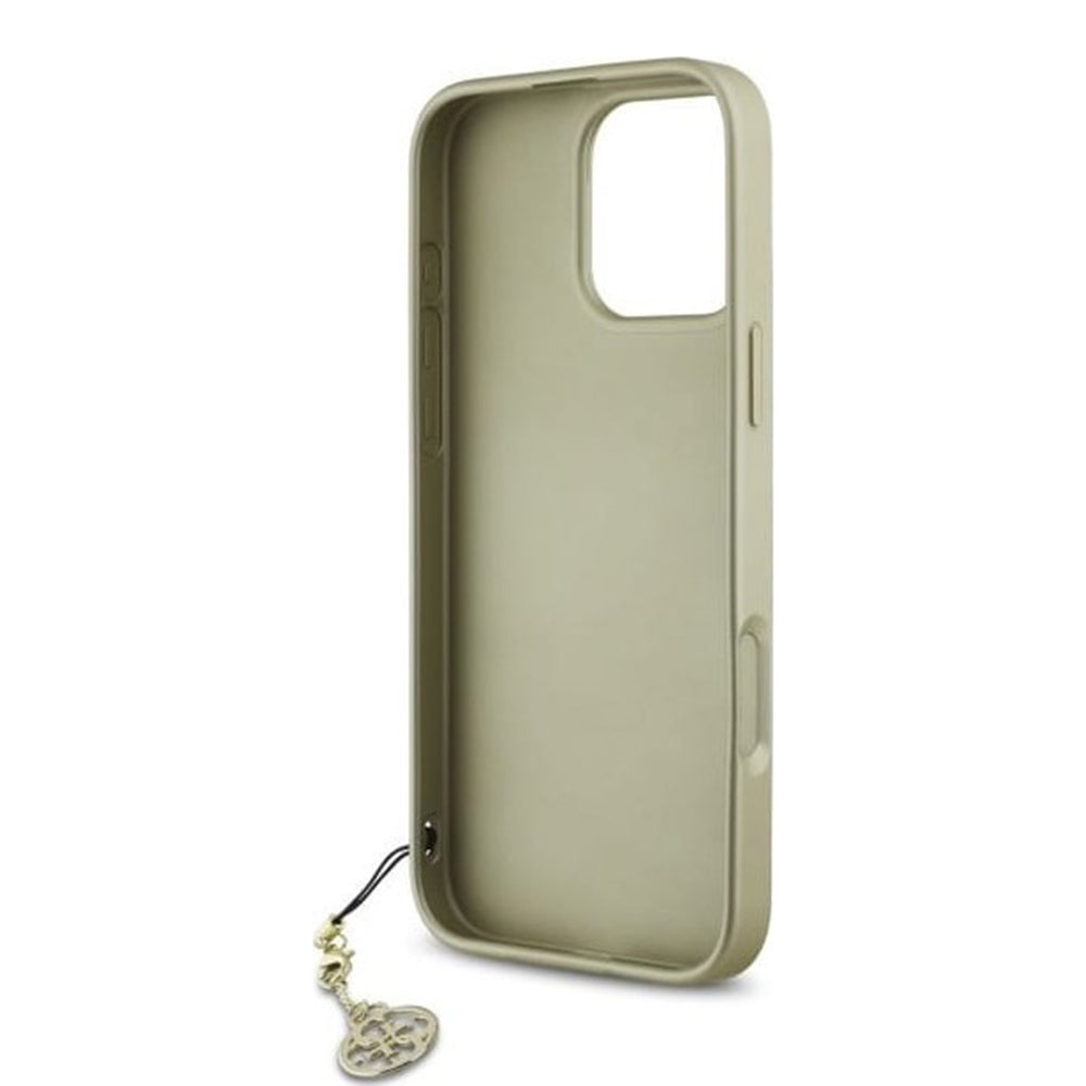 Калъф за Apple iPhone 16 Pro, Guess, 4G Charm, Кафяв