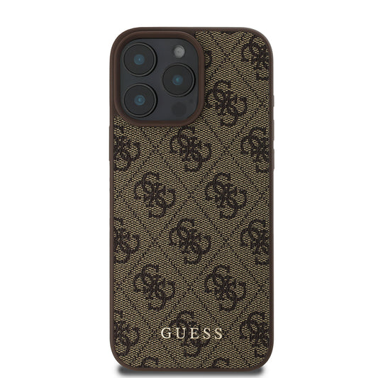Калъф за Apple iPhone 16 Pro, Guess, 4G Classic, Черен