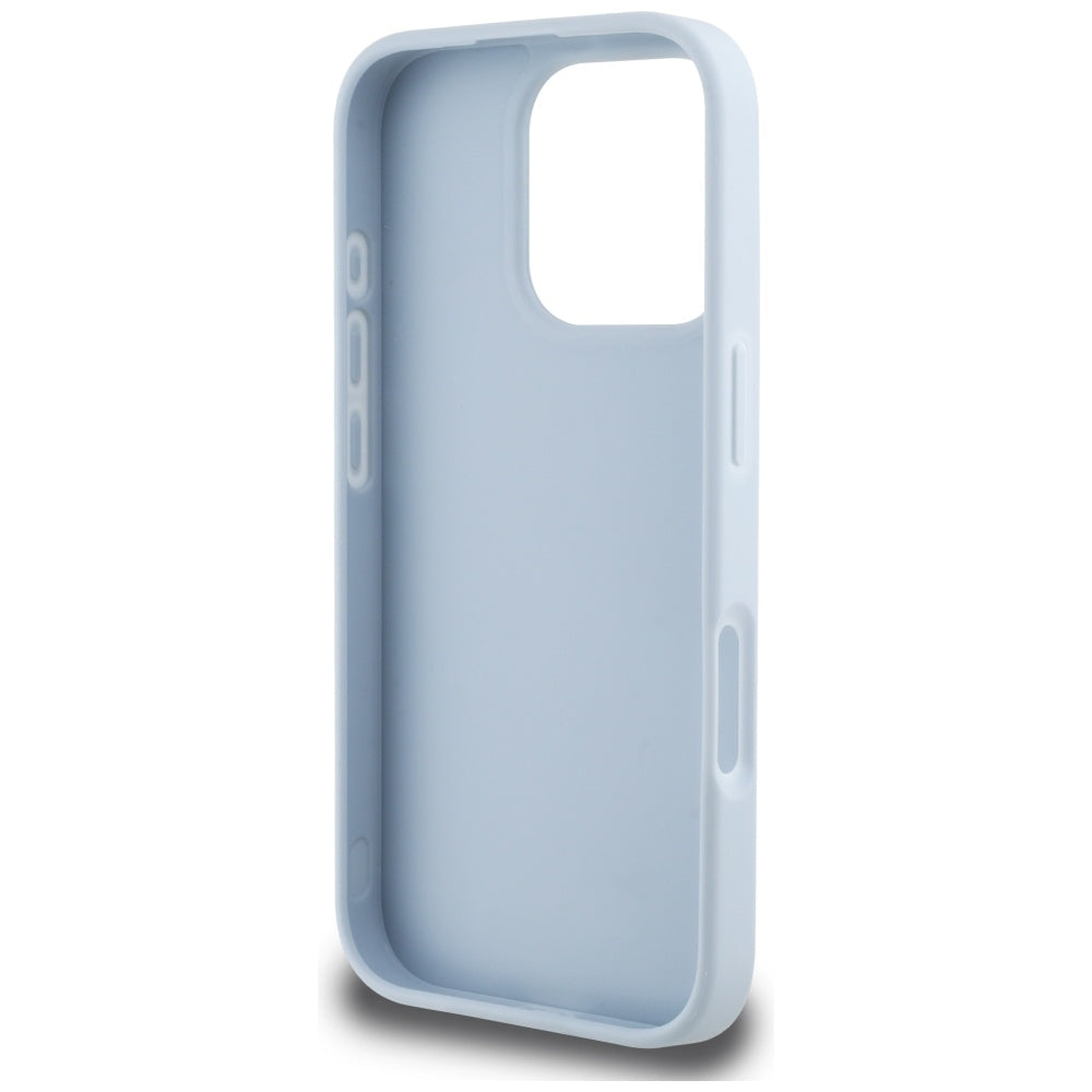 Калъф за Apple iPhone 16 Pro, Guess, Grained Big 4G Logo Small Classic Logo, Син
