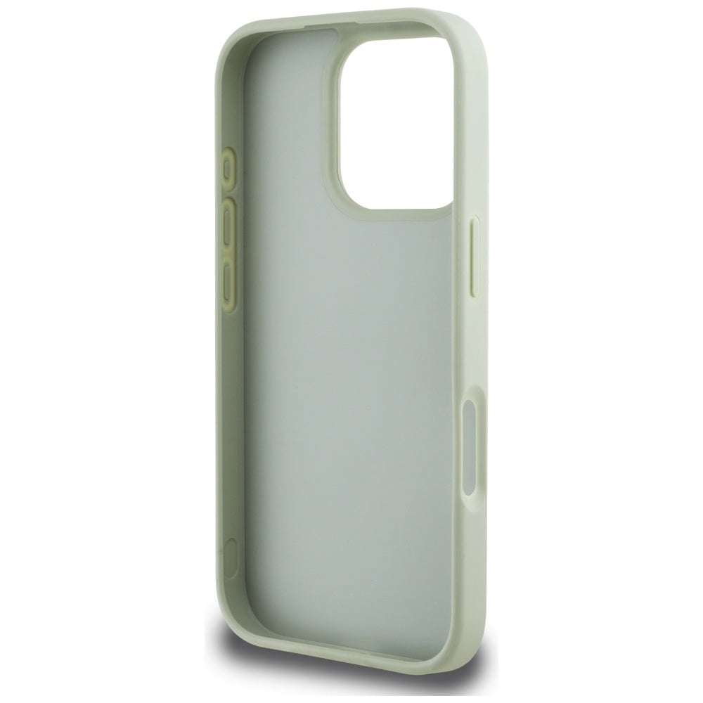 Калъф за Apple iPhone 16 Pro, Guess, Grained Big 4G Logo Small Classic Logo, зелен