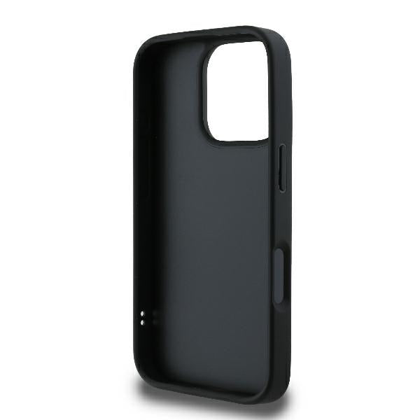 Калъф за Apple iPhone 16 Pro, Karl Lagerfeld, Diagonal Quilted Script, Черен