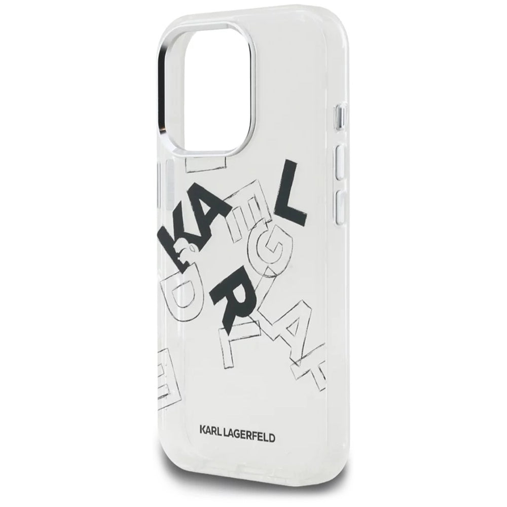 Калъф за Apple iPhone 16 Pro, Karl Lagerfeld, IML Sketched Graphic Logo, Прозрачен