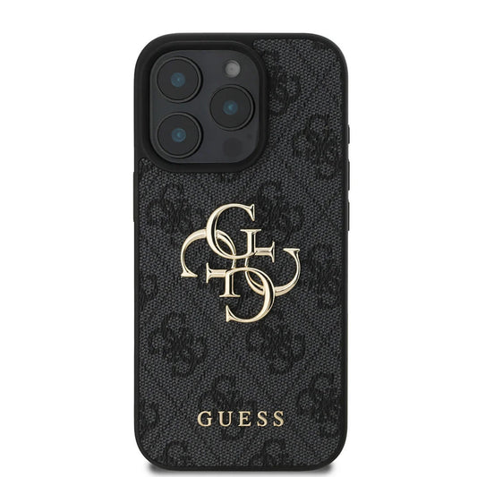 Калъф за Apple iPhone 16 Pro Max, Guess, 4G Big Logo, Черен
