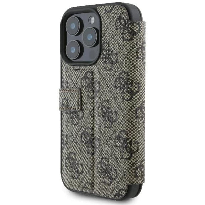 Калъф за Apple iPhone 16 Pro Max, Guess, 4G Book, Кафяв