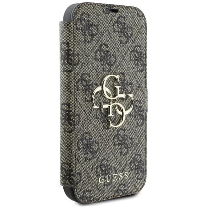 Калъф за Apple iPhone 16 Pro Max, Guess, 4G Book, Кафяв