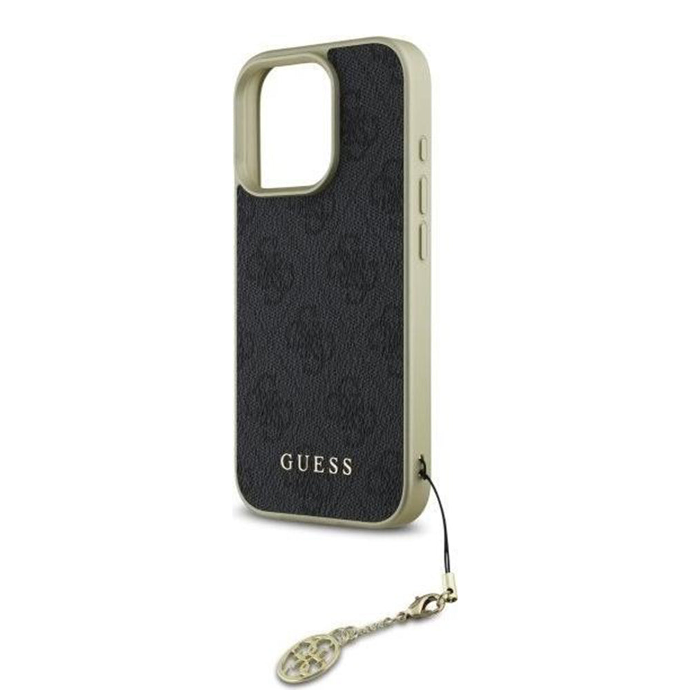 Калъф за Apple iPhone 16 Pro Max, Guess, 4G Charm, Черен