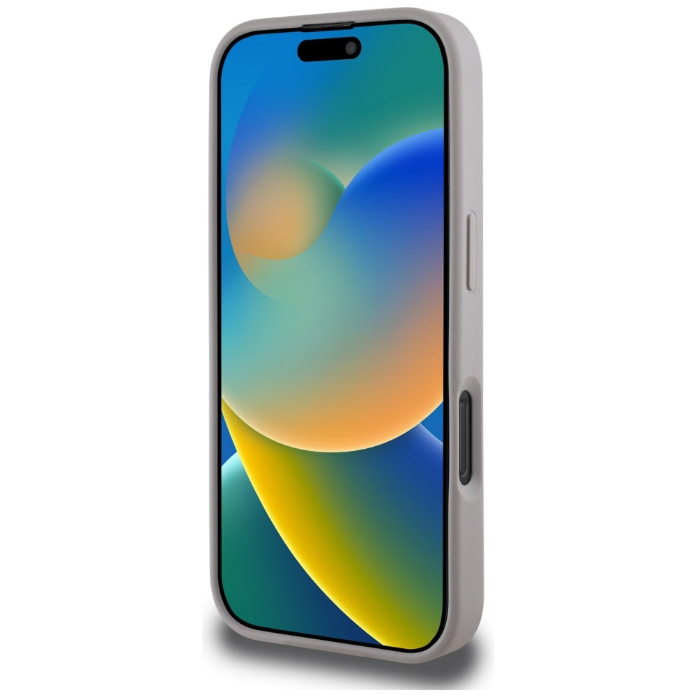 Калъф за Apple iPhone 16 Pro Max, Guess, 4G Grained Roses Big Logo, Лилав