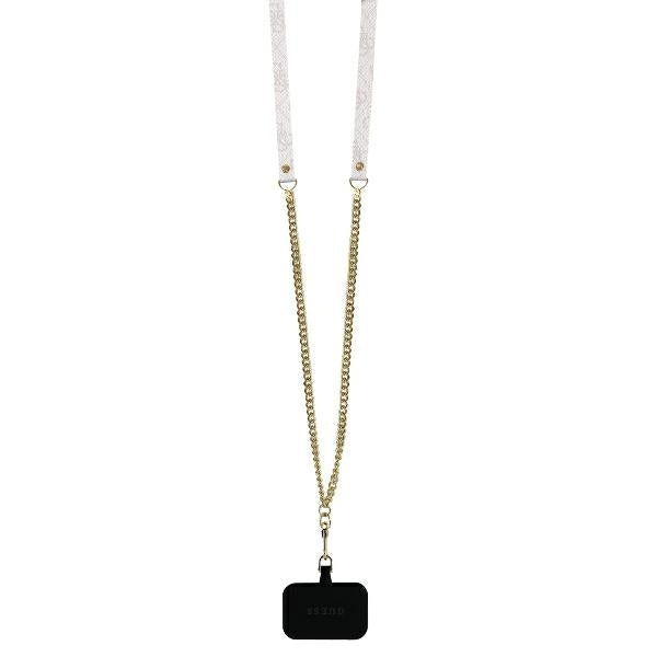 Калъф за Apple iPhone 16 Pro Max, Guess, Crossbody 4G Triangle Strass, Розов