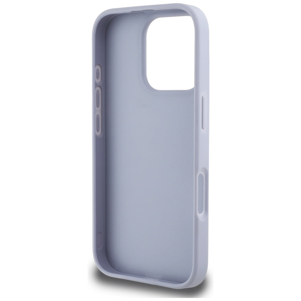 Калъф за Apple iPhone 16 Pro Max, Guess, Hot Stamp 4G Pattern Triangle Logo, Светло лилав