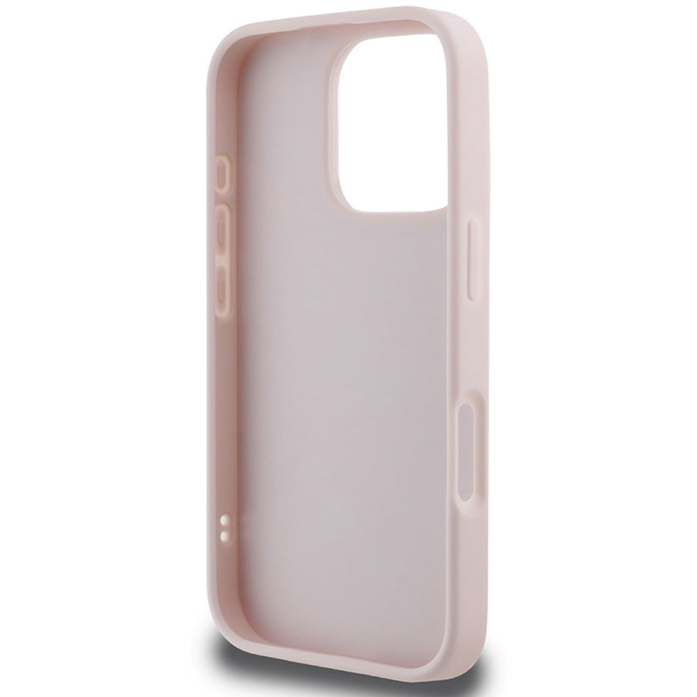Калъф за Apple iPhone 16 Pro Max, Guess, Quilted Metal Logo, Розов