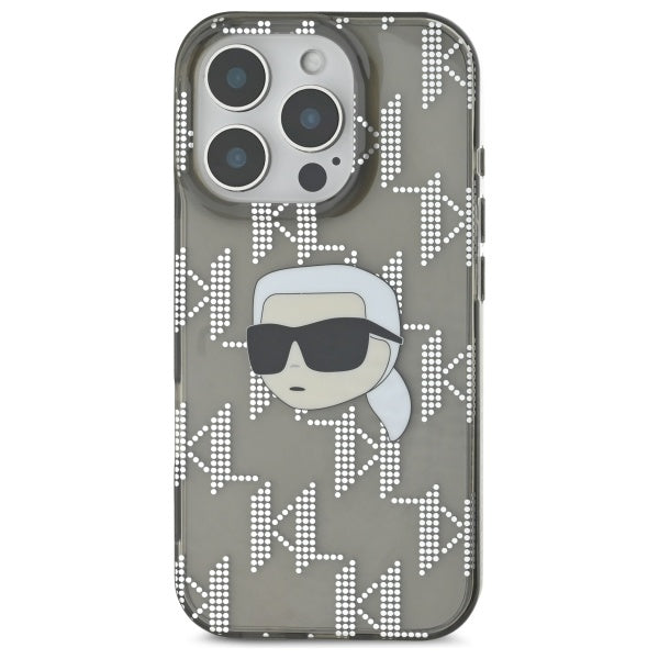Калъф за Apple iPhone 16 Pro Max, Karl Lagerfeld, IML Luxury Electroplated Karl's Head, Черен