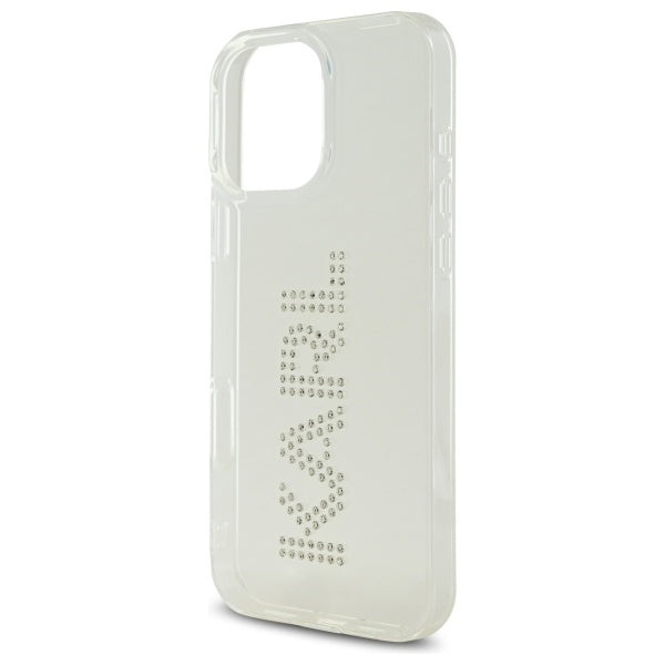Калъф за Apple iPhone 16 Pro Max, Karl Lagerfeld, IML Rhinestones Transparent Logo, Прозрачен