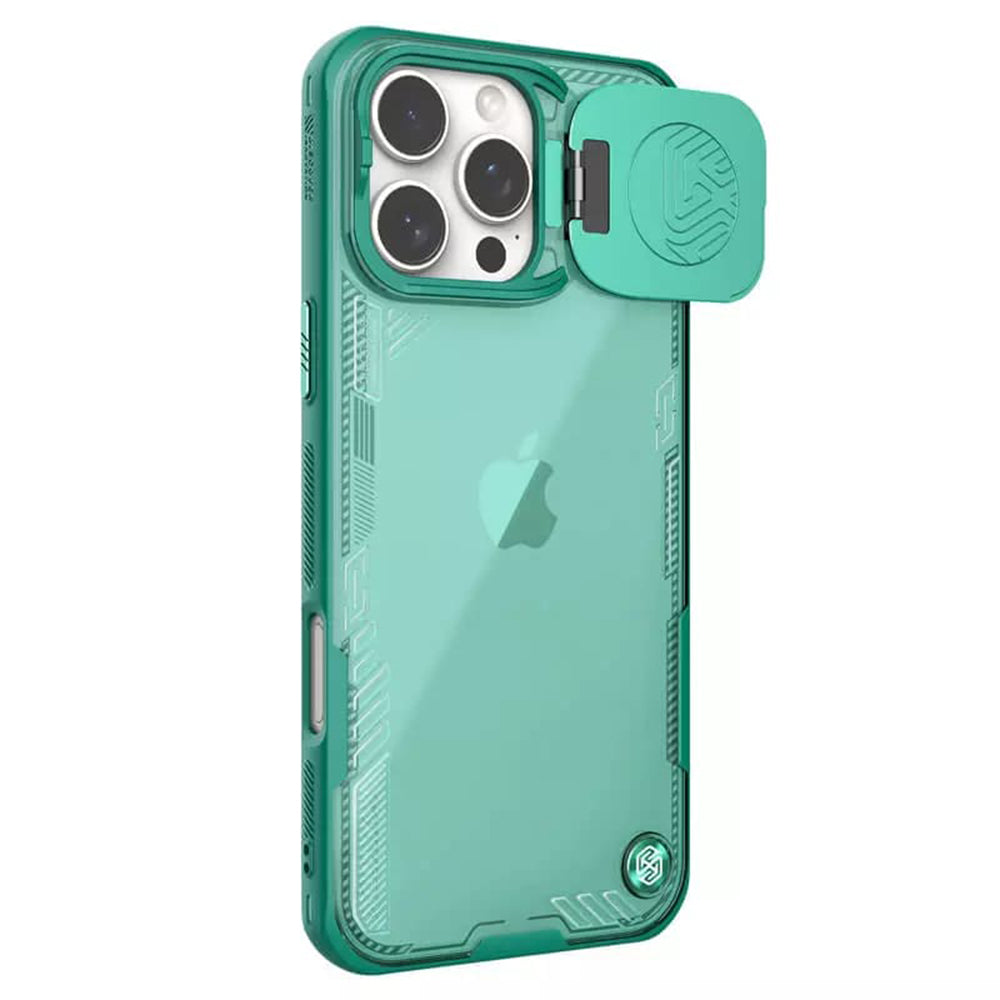 Калъф за Apple iPhone 16 Pro Max, Nillkin, Iceblade Prop без изрез за камера, Зелен