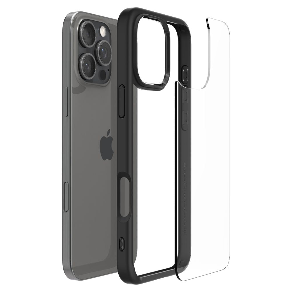 Калъф за Apple iPhone 16 Pro Max, Spigen, Ultra Hybrid, Матово черен ACS07996