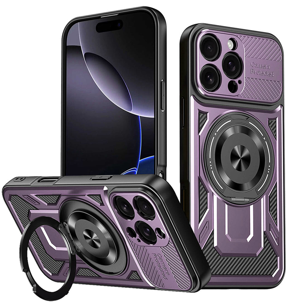 Калъф за Apple iPhone 16 Pro Max, Techsuit, RuggedCam, Лилав