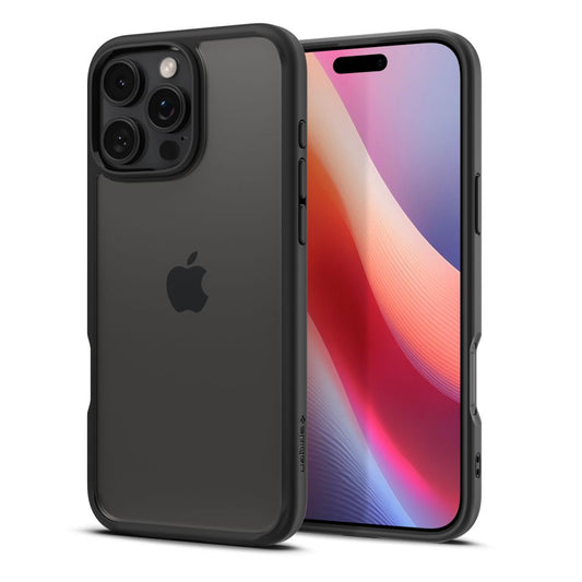 Калъф за Apple iPhone 16 Pro, Spigen, Ultra Hybrid, Матово Черен