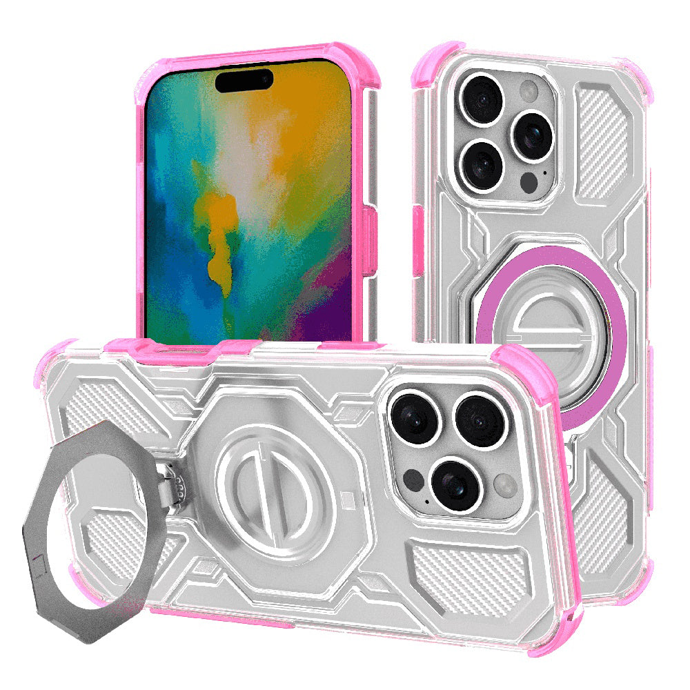 Калъф за Apple iPhone 16 Pro, Techsuit, Carbon Shield Pro, Розов