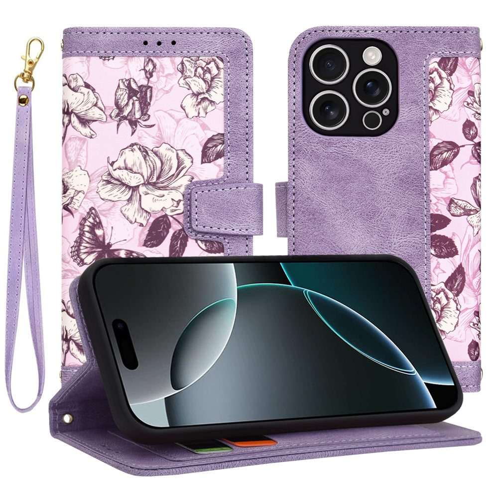 Калъф за Apple iPhone 16 Pro, Techsuit, FlipCraft, Лилав