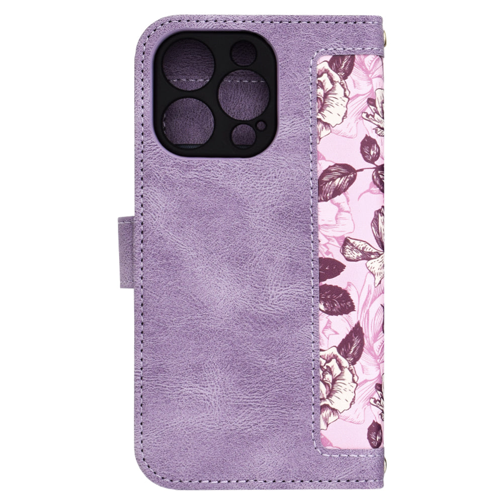 Калъф за Apple iPhone 16 Pro, Techsuit, FlipCraft, Лилав