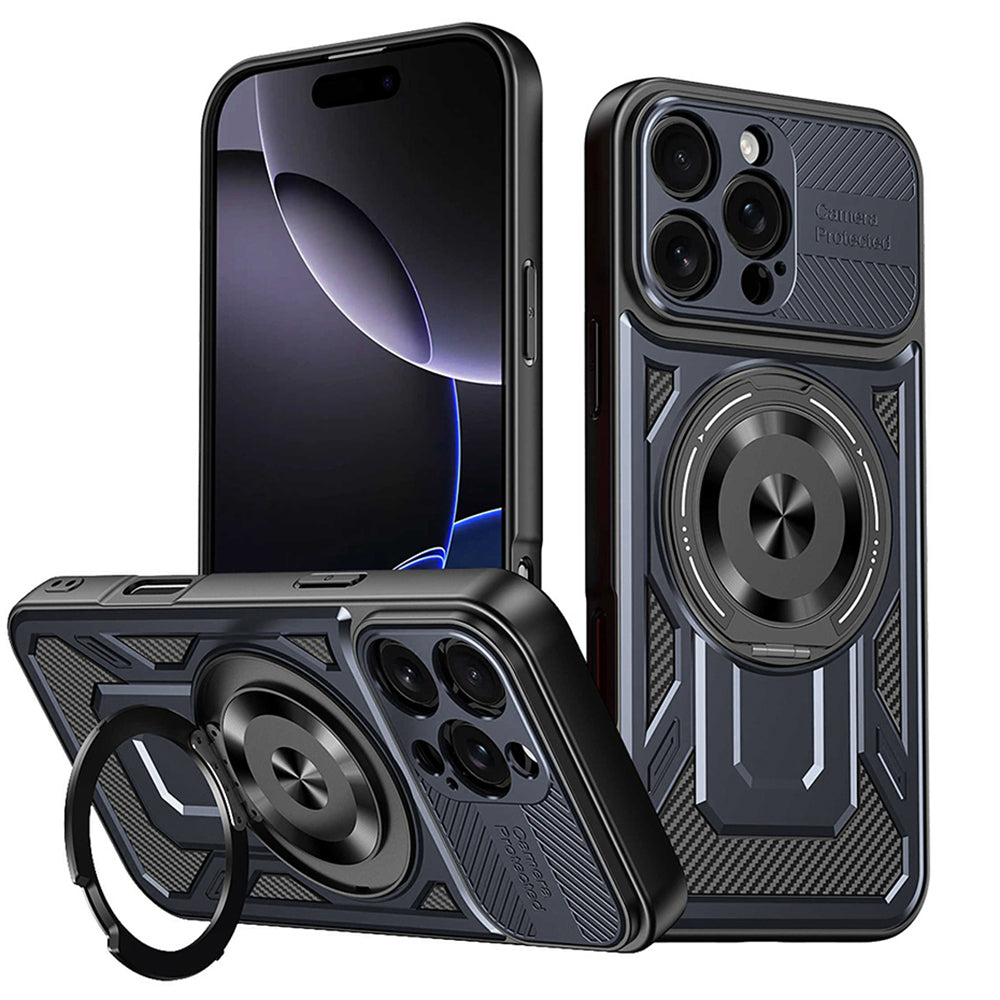 Калъф за Apple iPhone 16 Pro, Techsuit, RuggedCam, Син