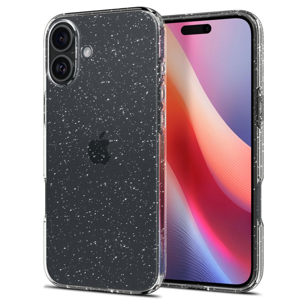 Калъф за Apple iPhone 16, Spigen, Liquid Crystal Glitter, Прозрачен ACS08192