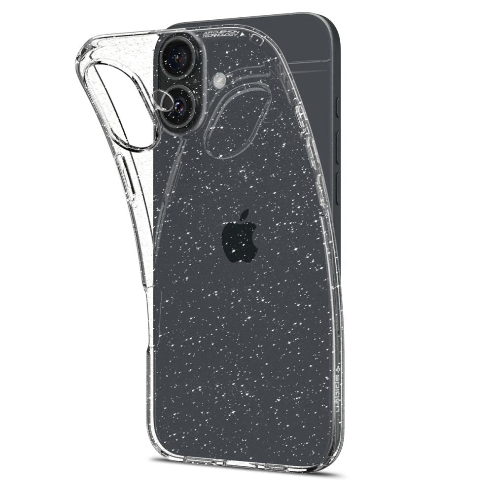 Калъф за Apple iPhone 16, Spigen, Liquid Crystal Glitter, Прозрачен ACS08192