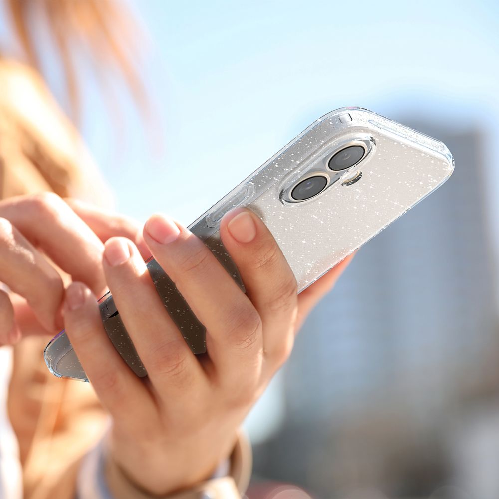 Калъф за Apple iPhone 16, Spigen, Liquid Crystal Glitter, Прозрачен ACS08192