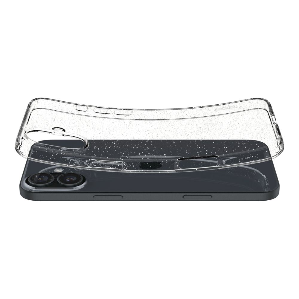 Калъф за Apple iPhone 16, Spigen, Liquid Crystal Glitter, Прозрачен ACS08192