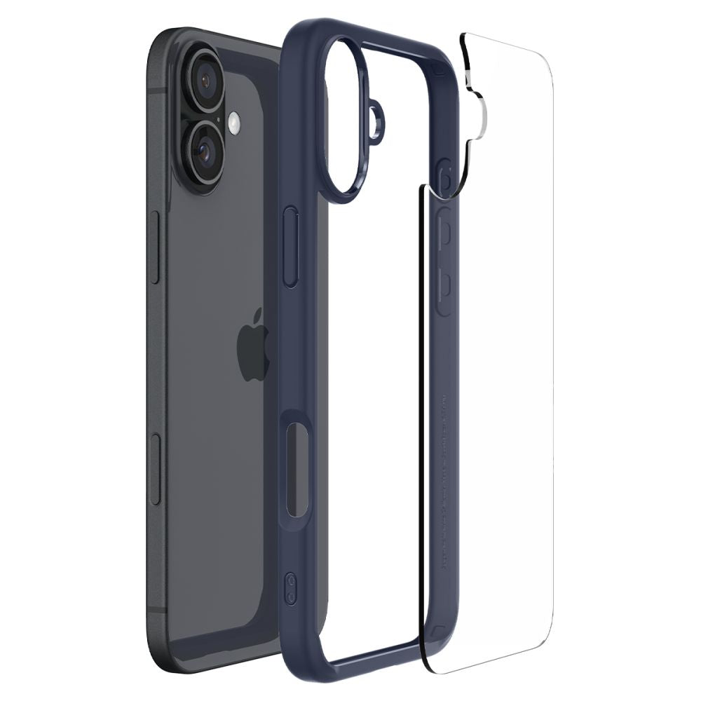 Case for Apple iPhone 16, Spigen, Ultra Hybrid, Navy Blue ACS08202