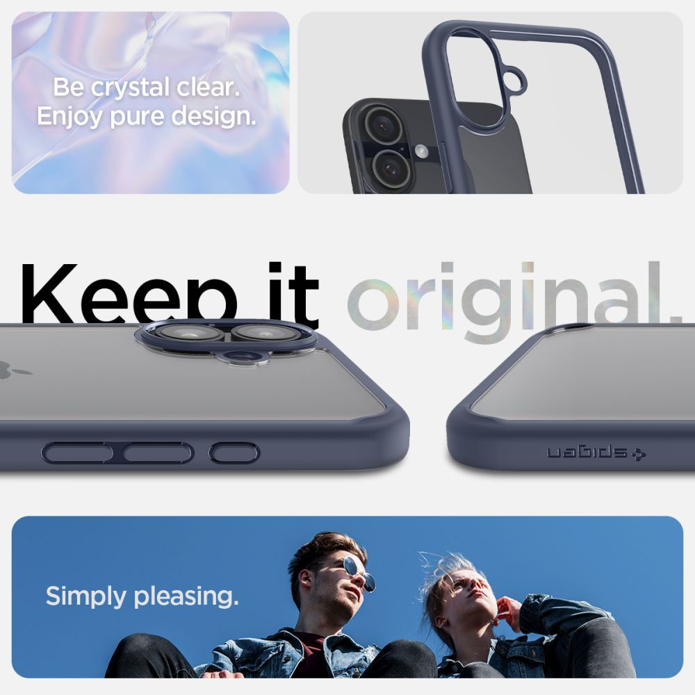Case for Apple iPhone 16, Spigen, Ultra Hybrid, Navy Blue ACS08202