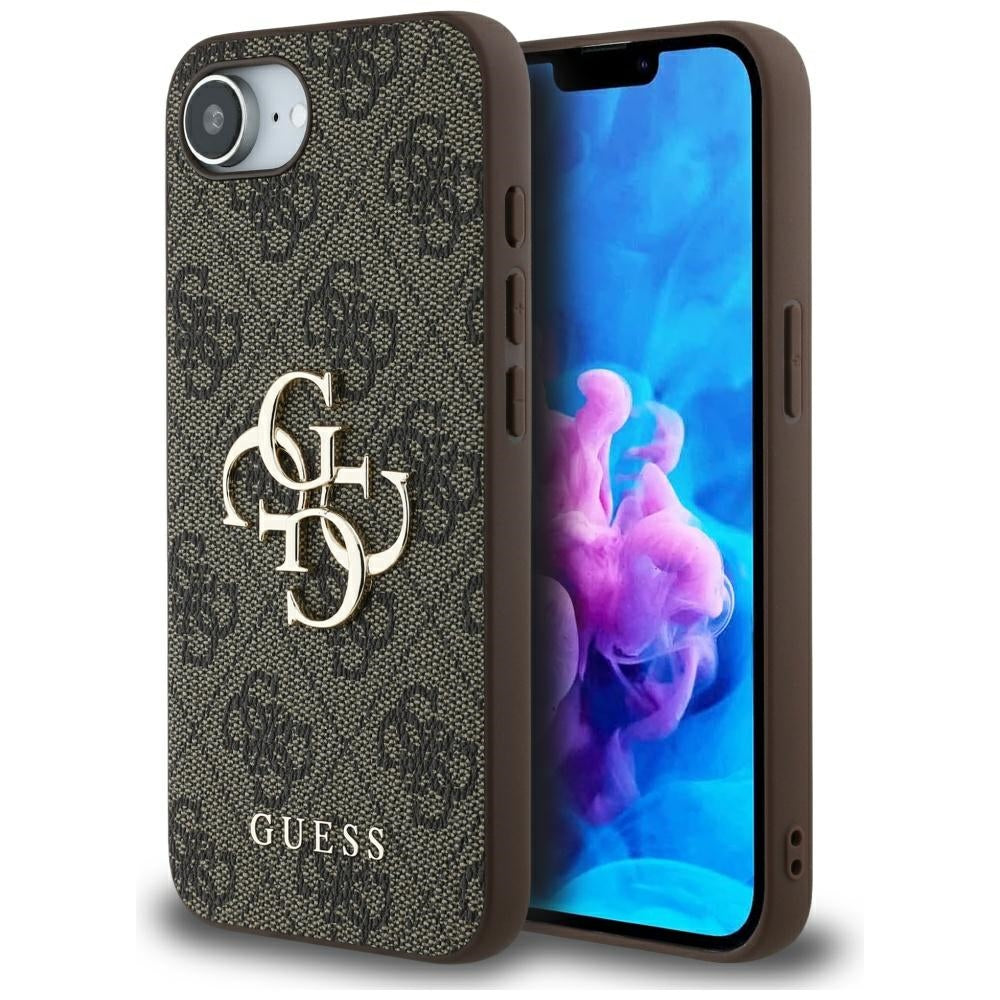 Калъф за Apple iPhone 17e / 16e, Guess, 4G Big Logo, Кафяв