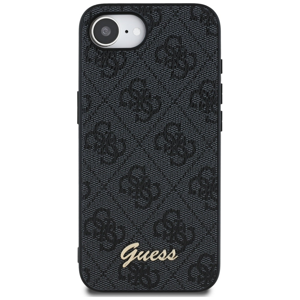 Калъф за Apple iPhone 17e / 16e, Guess, 4G Script Logo, Черен