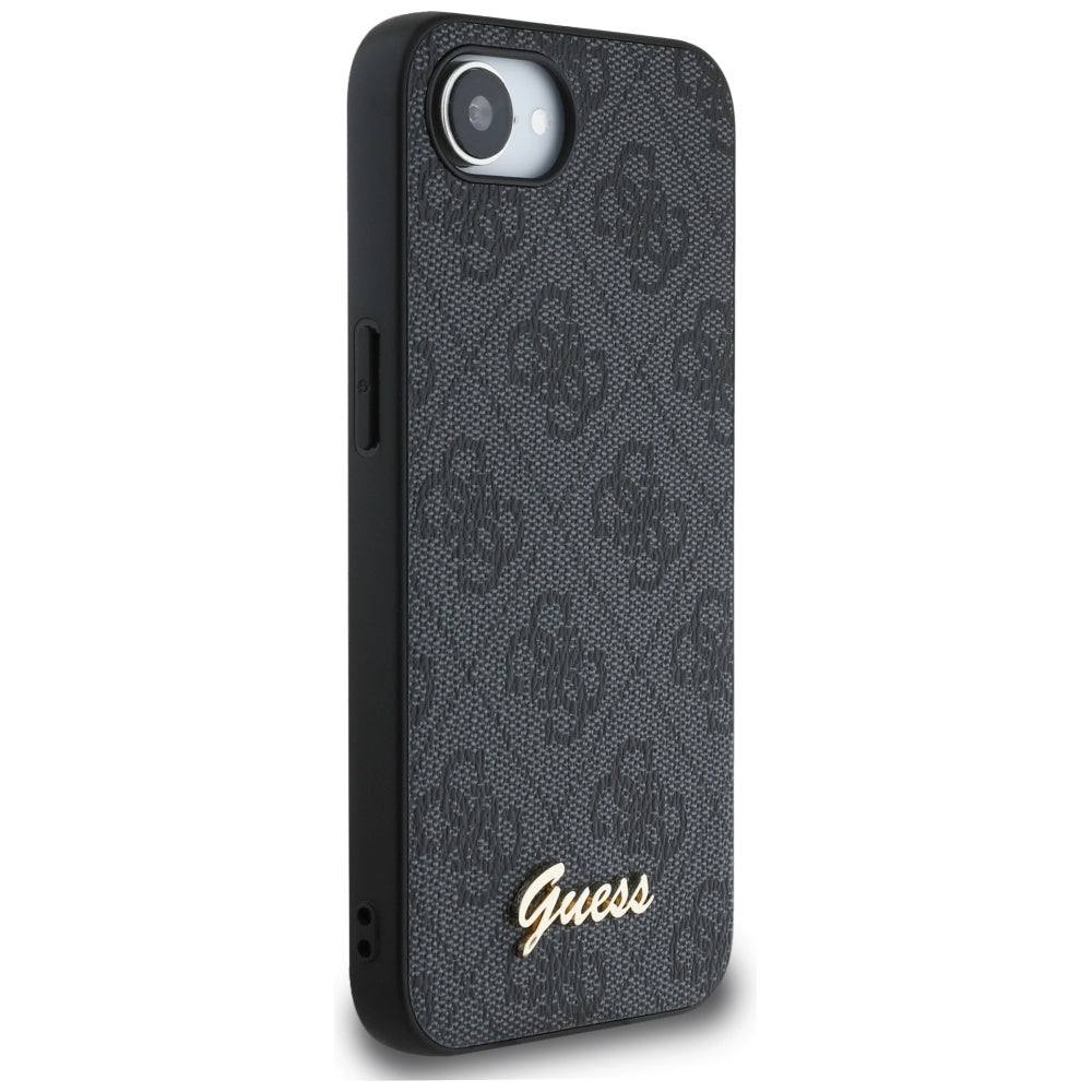 Калъф за Apple iPhone 17e / 16e, Guess, 4G Script Logo, Черен
