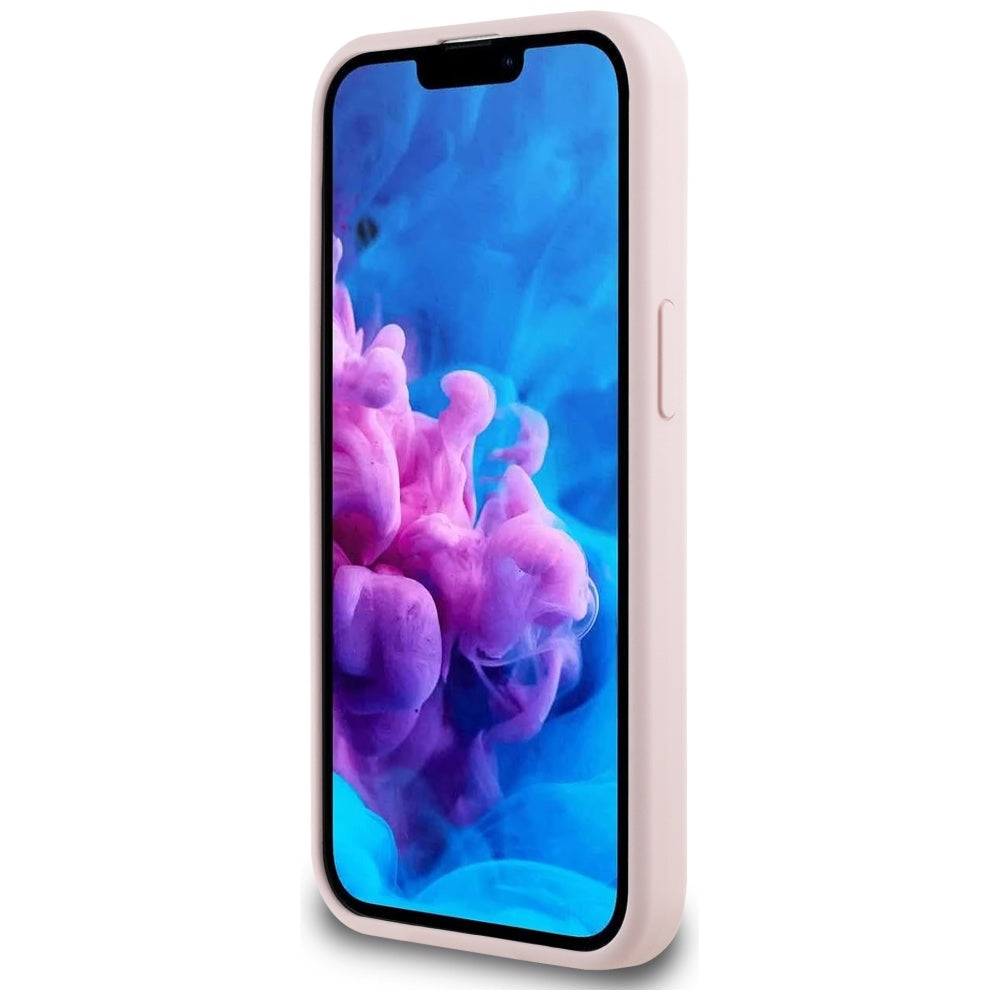 Калъф за Apple iPhone 17e / 16e, Guess, Script Metal Logo, Розов