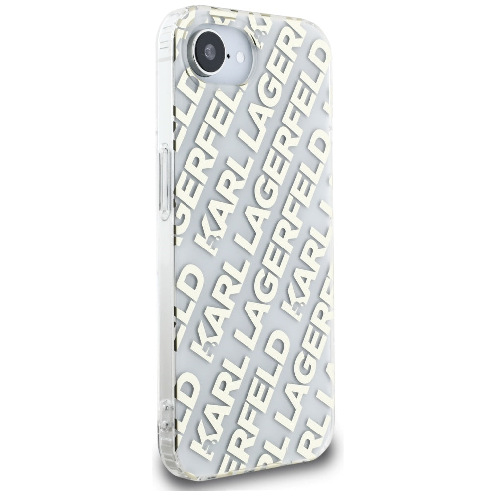 Калъф за Apple iPhone 17e / 16e, Karl Lagerfeld, IML Luxury Gold Fullover Logo, Златист