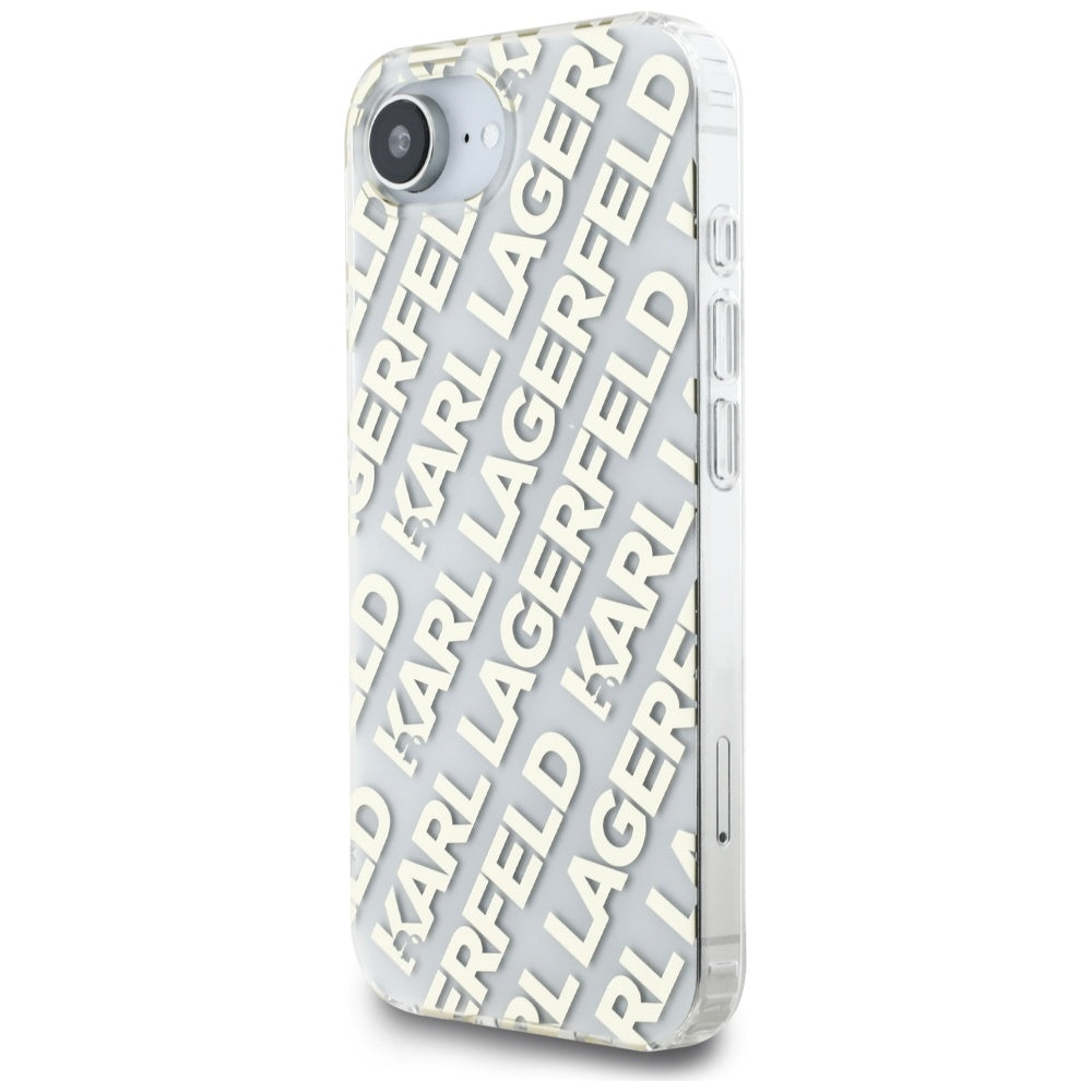 Калъф за Apple iPhone 17e / 16e, Karl Lagerfeld, IML Luxury Gold Fullover Logo, Златист