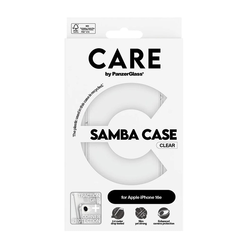 Калъф за Apple iPhone 17e / 16e, PanzerGlass, Care Fashionable, Прозрачен