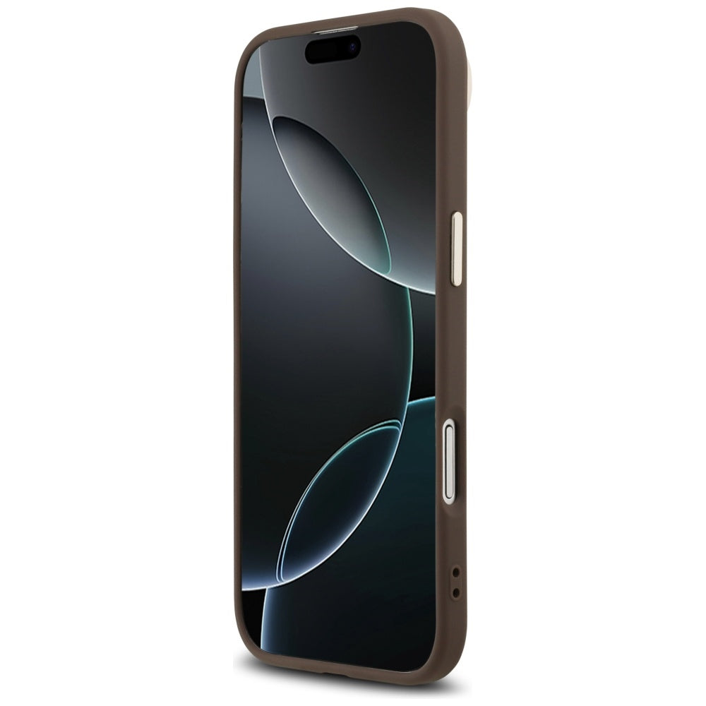 Калъф за Apple iPhone 17 Air, Guess, 4G Triangle Logo, Златисто-кафяв