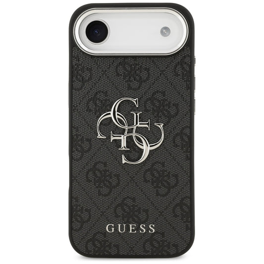 Калъф за Apple iPhone 17 Air, Guess, Big 4G Logo Classic, Черно Сребрист