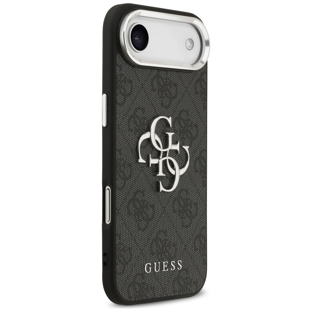 Калъф за Apple iPhone 17 Air, Guess, Big 4G Logo Classic, Черно Сребрист