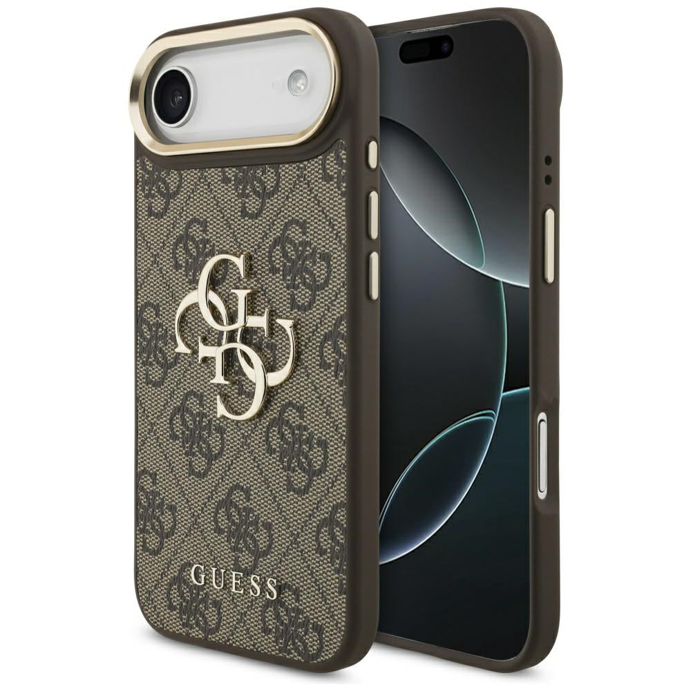 Калъф за Apple iPhone 17 Air, Guess, Big 4G Logo Classic, Златисто-кафяв