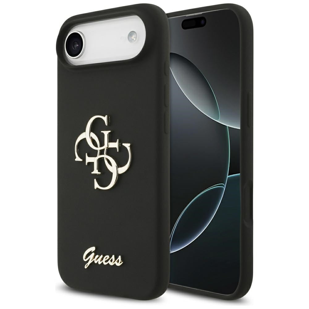 Калъф за Apple iPhone 17 Air, Guess, Big 4G Script, Черен