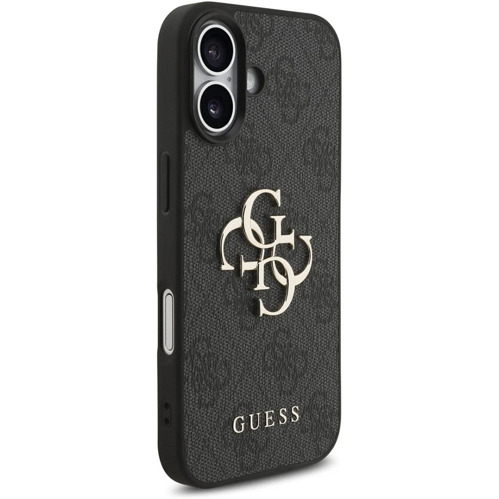 Калъф за Apple iPhone 17, Guess, 4G Classic Logo with Strap, Черен