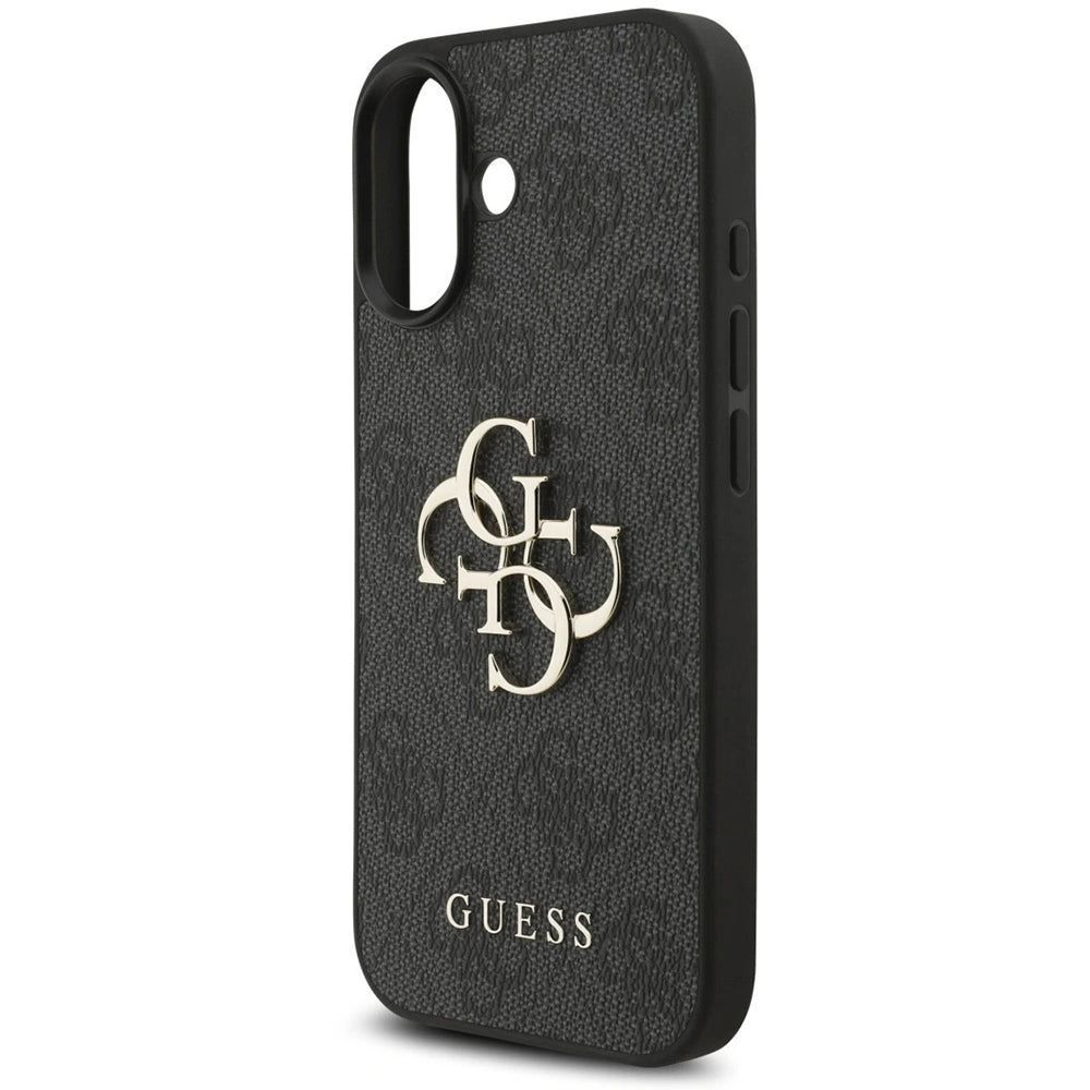 Калъф за Apple iPhone 17, Guess, 4G Classic Logo with Strap, Черен