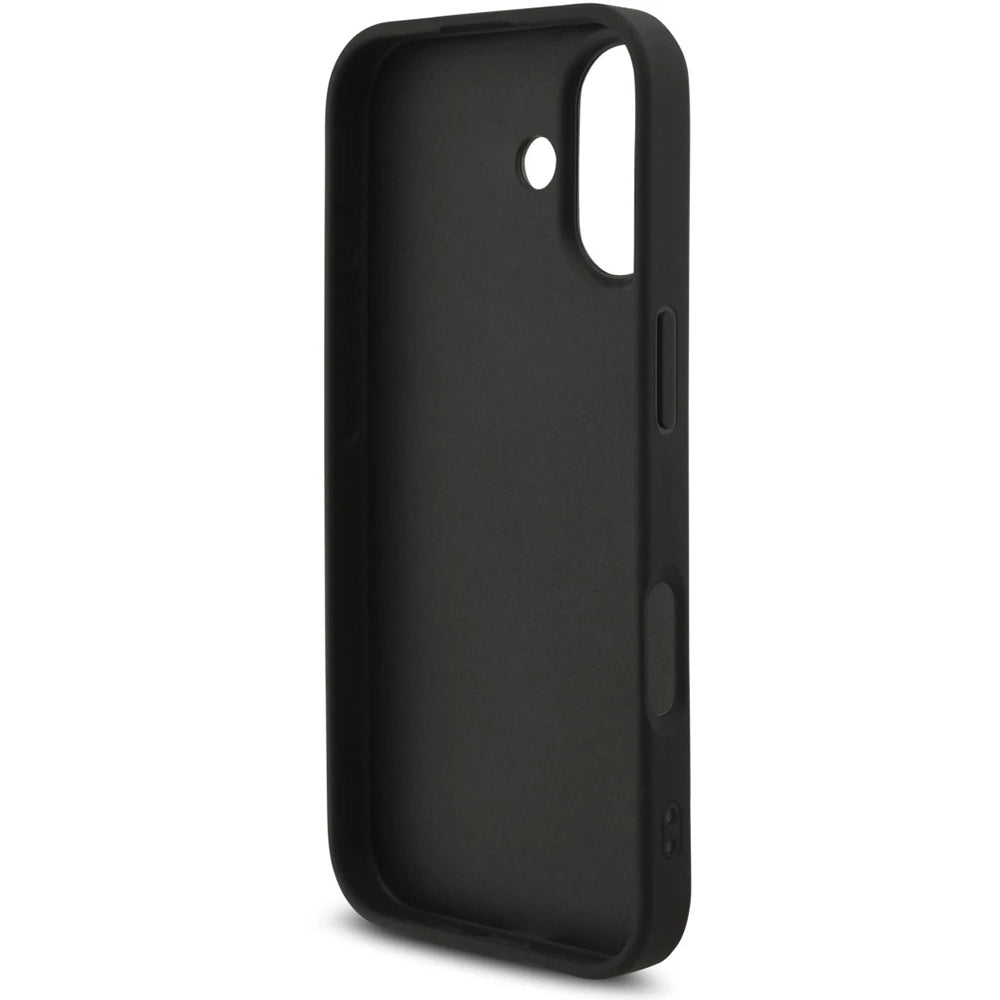 Калъф за Apple iPhone 17, Guess, 4G Classic Logo with Strap, Черен