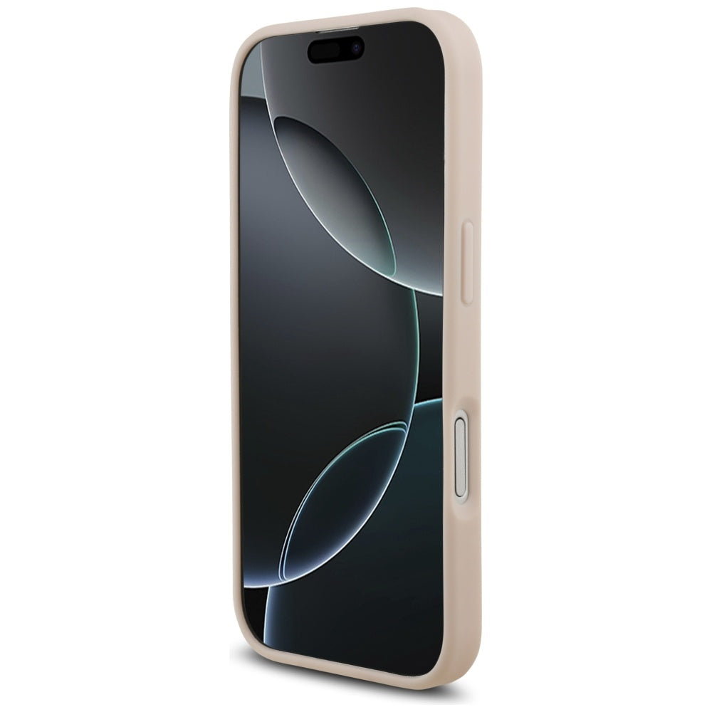 Калъф за Apple iPhone 17, Guess, 4G Grained Big and Classic Logo, Розов