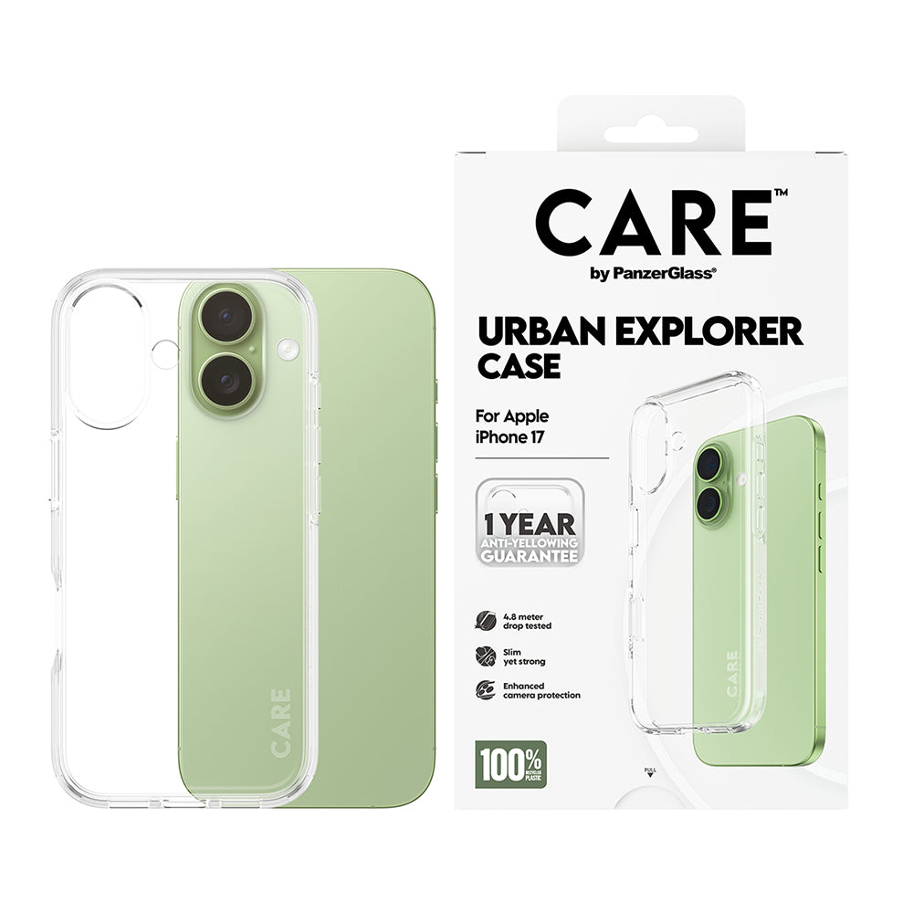 Калъф за Apple iPhone 17, PanzerGlass, Care Urban Explorer, Прозрачен