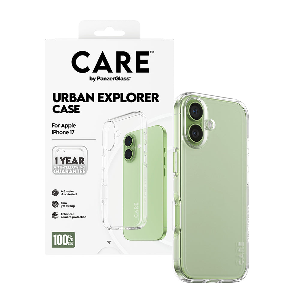 Калъф за Apple iPhone 17, PanzerGlass, Care Urban Explorer, Прозрачен